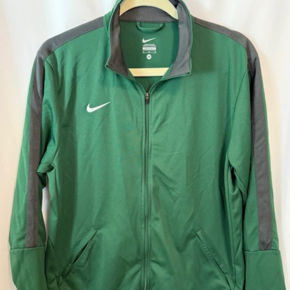 Nike‎ Jacket Men's Size Medium Green Full-Zip Athletic Training EPIC Dri-FIT